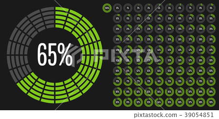 Set of circle percentage diagrams from 0 to 100 Set of circle percentage diagrams from 0 to 100 39054851
