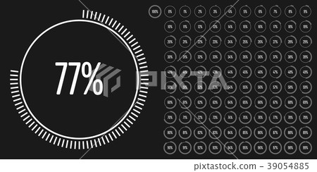 Set of circle percentage diagrams from 0 to 100 Set of circle percentage diagrams from 0 to 100 39054885
