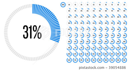 Set of circle percentage diagrams from 0 to 100 Set of circle percentage diagrams from 0 to 100 39054886