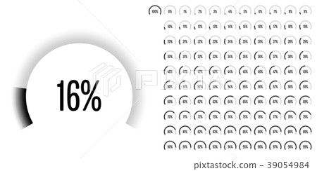 Set of circular sector percentage diagrams Set of circular sector percentage diagrams 39054984