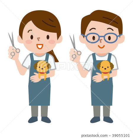 修剪器男人和女人用剪刀 修剪器男人和女人用剪刀 39055101
