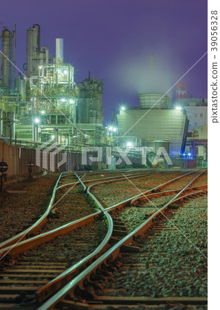 Keihin Industrial Zone Kawasaki factory Night view Keihin Industrial Zone Kawasaki factory Night view 39056328