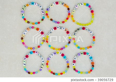 Bright plastic bracelets Bright plastic bracelets 39056729