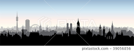 Munich city skyline, Germany. Travel background Munich city skyline, Germany. Travel background 39056856