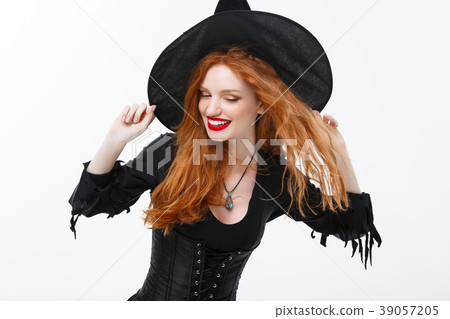 Halloween witch concept - Happy Halloween ginger 39057205
