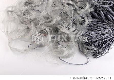 Fishing net from the fishing line close up Fishing net from the fishing line close up 39057984