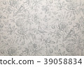 Vintage background pattern with birds and flowers 39058834