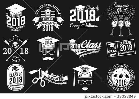 Vector Class of 2018 badge. Vector Class of 2018 badge. 39058849