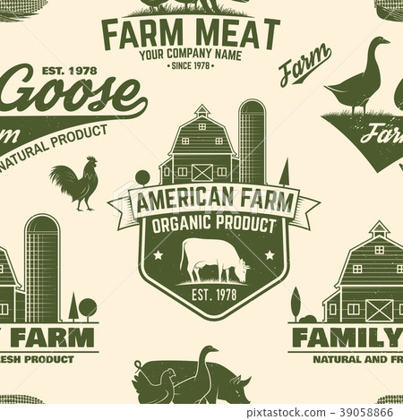 American Farm seamless pattern. Vector. 39058866