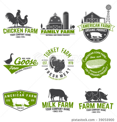 American Farm Badge or Label. Vector illustration. American Farm Badge or Label. Vector illustration. 39058900