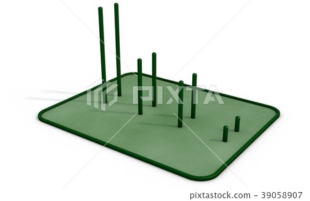 Parallel bars at sports ground for workout. Parallel bars at sports ground for workout. 39058907