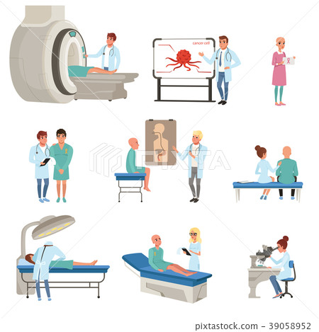 Medical diagnostic and treatment of cancer set Medical diagnostic and treatment of cancer set 39058952