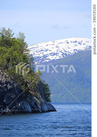 Fjord and mountains Fjord and mountains 39059160