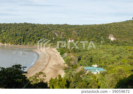 View of rainforest and beach in Bako National Park 39059672