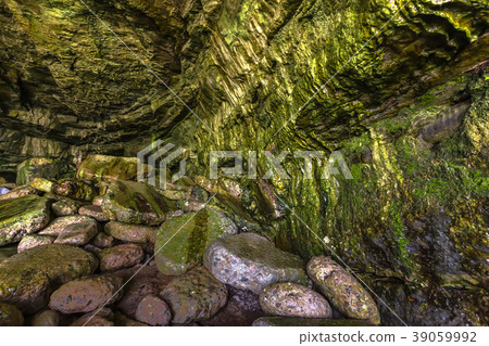Inside a moist cave in La Jolla California 39059992