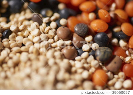 macro shot of mixed legumes 39060037