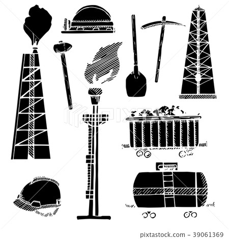 Industrial sketch icons. 39061369