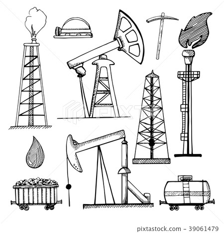 Industrial sketch icons. 39061479