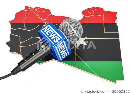 Libyan News concept, microphone news 39062302