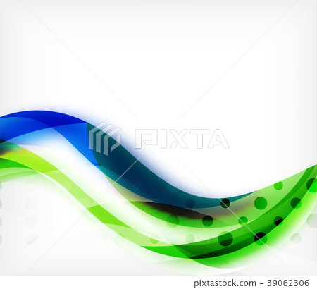 Vector colorful wavy stripe on white background 39062306