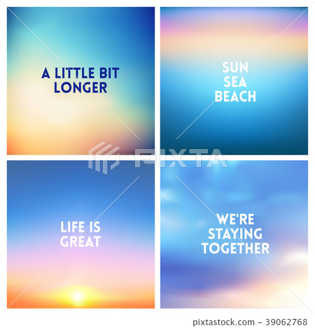 Abstract vector nature blurred background set 39062768