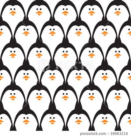 Penguin seamless vector pattern. 39063218