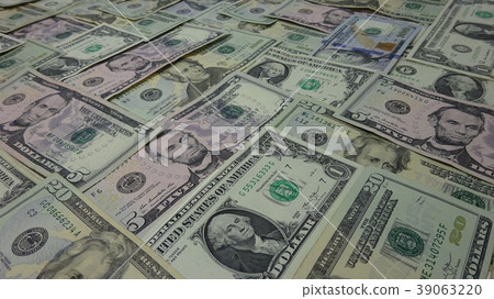 Dollar Bills Arragement Background. Photo Image 39063220