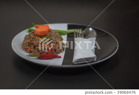 Fried rice with herbs. Fried rice with herbs. 39068476
