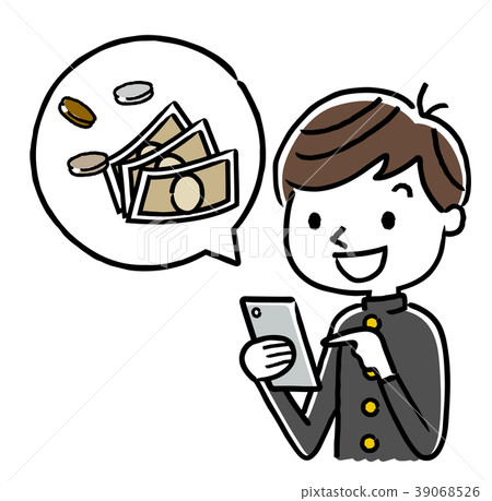 Male students: smartphones, computers and money 39068526