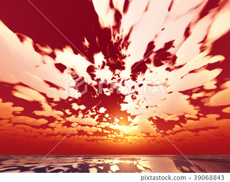 Wind and clouds with the sea 39068843