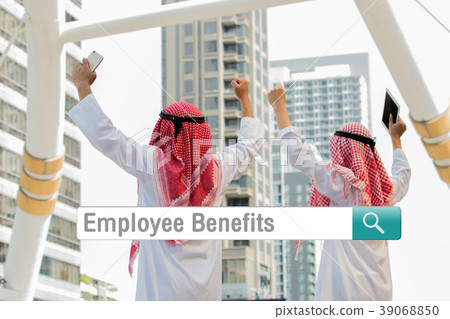 Business concept,Arab and business man standing. Business concept,Arab and business man standing. 39068850