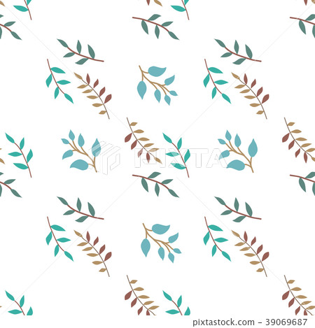 Seamless vector pattern. Pattern of colored twigs Seamless vector pattern. Pattern of colored twigs 39069687