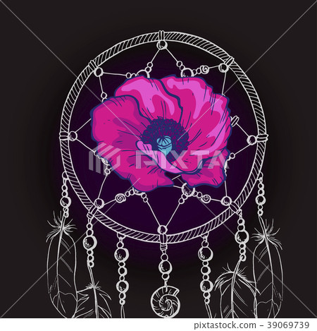 Hand drawn ornate Dream catcher Hand drawn ornate Dream catcher 39069739