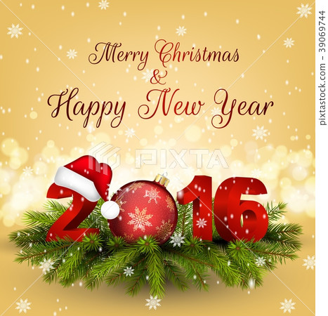 Merry Christmas and Happy New Year background Merry Christmas and Happy New Year background 39069744