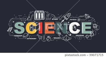 Design Concept Of Word SCIENCE Website Banner. Design Concept Of Word SCIENCE Website Banner. 39071715