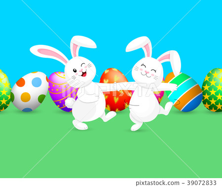 White rabbit dancing - Stock Illustration [39072833] - PIXTA