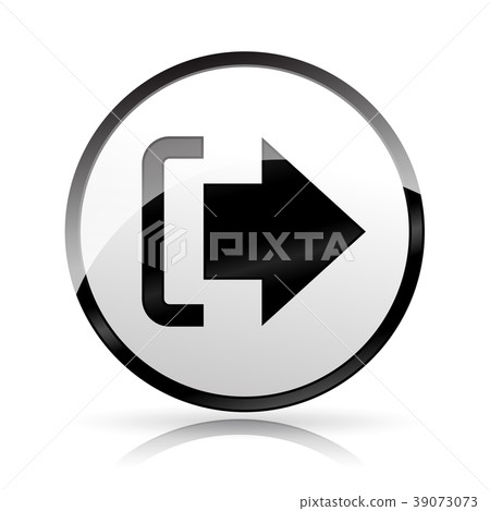 logout icon on white background - Stock Illustration [39073073] - PIXTA