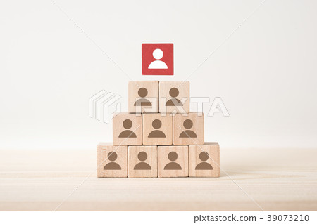wooden cube with human resource concept wooden cube with human resource concept 39073210