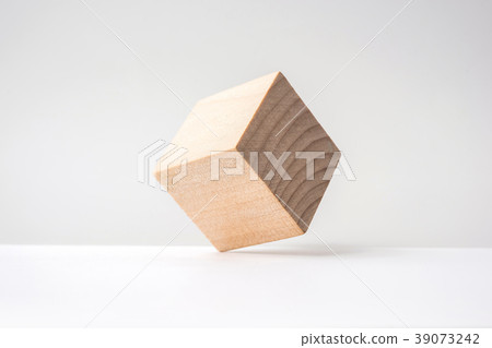 real wooden cube with surreal layout 39073242