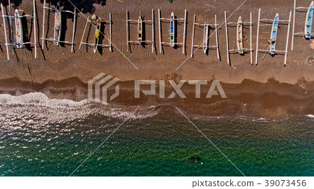 The tropical bay with stony beach. The tropical bay with stony beach. 39073456