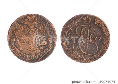 Russian copper coin 5 kopeks (kopeyka) 1777 Cather 39074075