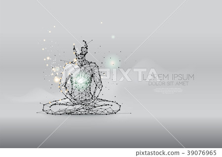 The particles, polygonal, geometric art - meditati 39076965