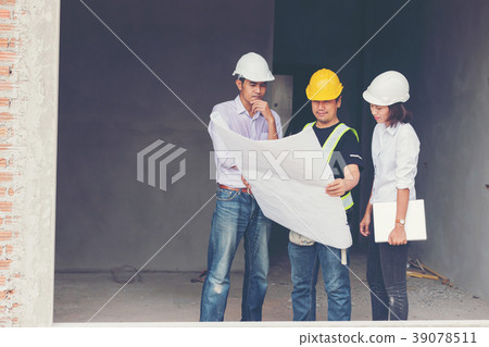 architect and engineer inspect housing estate architect and engineer inspect housing estate 39078511