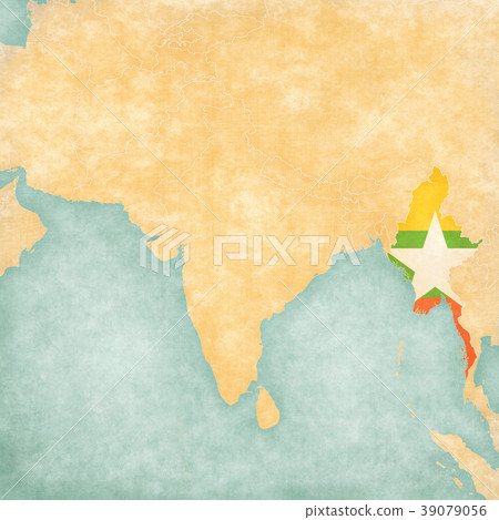 Map of South Asia - Myanmar 39079056