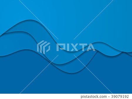 Blue corporate elegant waves abstract background - Stock Illustration ...