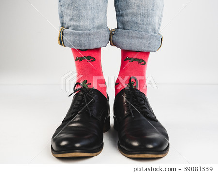 Stylish shoes and funny socks Stylish shoes and funny socks 39081339