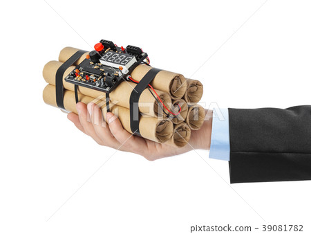 Hand with dynamite stick 39081782