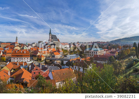 Cesky Krumlov cityscape in Czech Republic 39082231