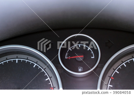 Car dashboard. Tachometer, speedometer and fuel Car dashboard. Tachometer, speedometer and fuel 39084058