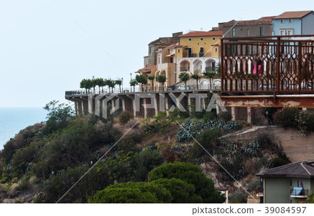 San Lucido town promenade summer view, Italy San Lucido town promenade summer view, Italy 39084597